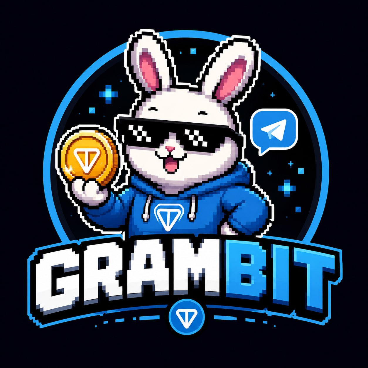 GRAMBIT pixel bunny logo